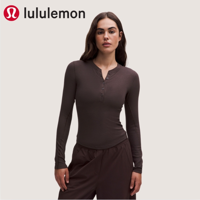 【other more 特選潮流】加拿大運動品牌 LULULEMON Hold Tight 女士緊身剪裁長袖亨利衫