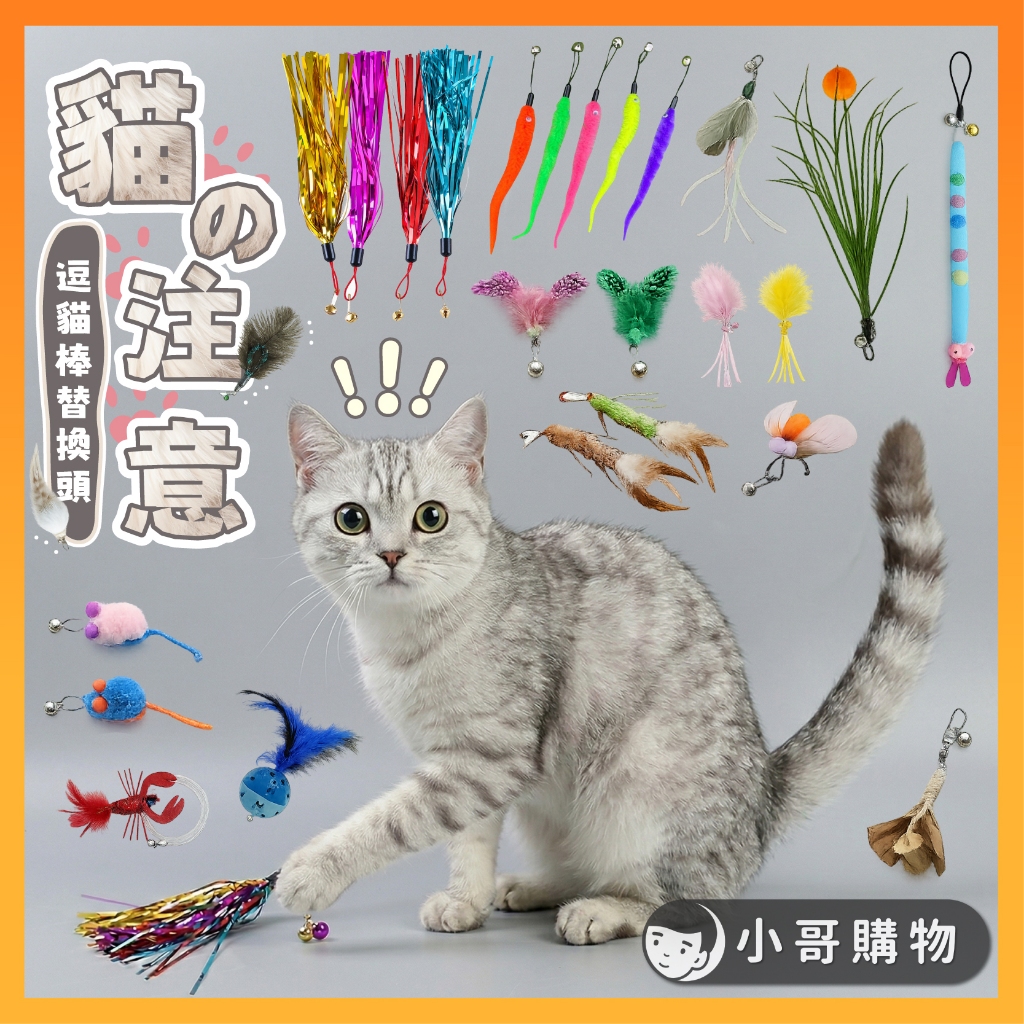 【台灣出貨】逗貓棒 貓玩具 寵物玩具 貓咪玩具 伸縮棒 逗貓 逗貓棒替換頭 伸縮逗貓棒 逗貓棒羽毛 逗貓棒替換