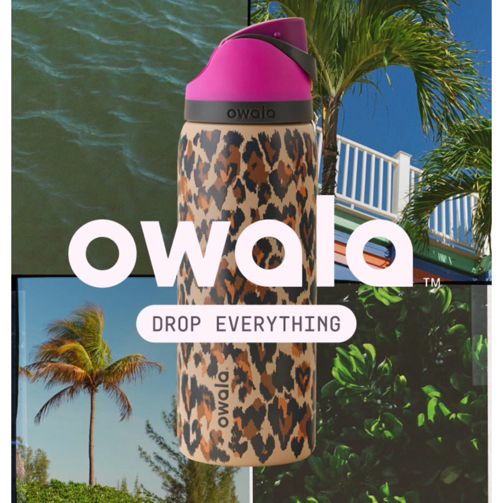 Owala FreeSip 不鏽鋼水壺｜大容量吸管隨行水壺｜彈蓋設計｜現貨
