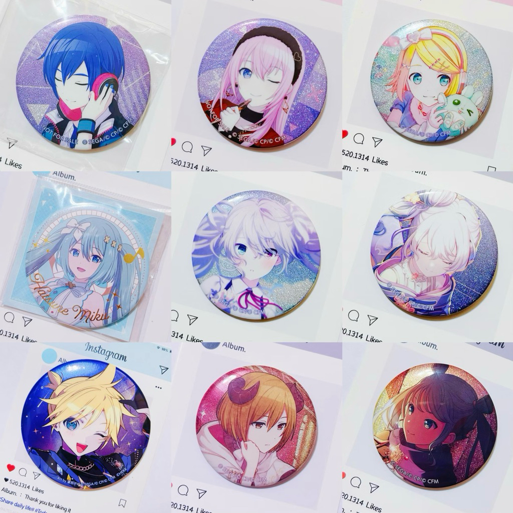 ［世界計畫/プロセカ/pjsk］日本正版 Kaito Meiko 鏡音連 大哥 大姐 徽章 吧唧 細閃