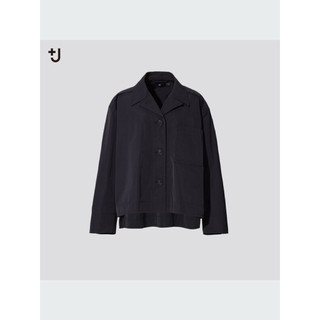 Jil sander x uniqlo jacket +j 襯衫寬版外套 黑色 437886