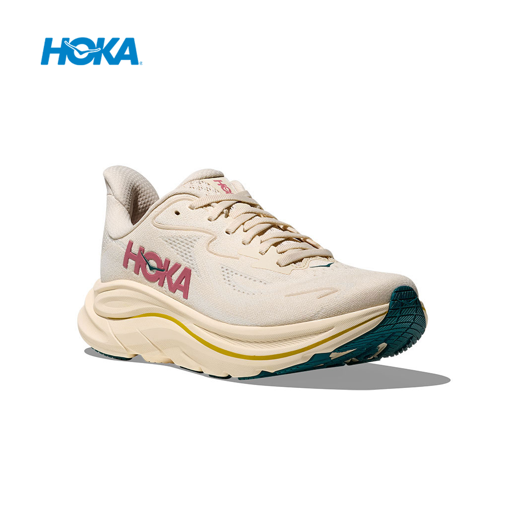 HOKA【授權經銷】女款運動鞋 CLIFTON 10 寬楦 路跑鞋 緩震 輕量 雪岩白 HO1162050BHLB