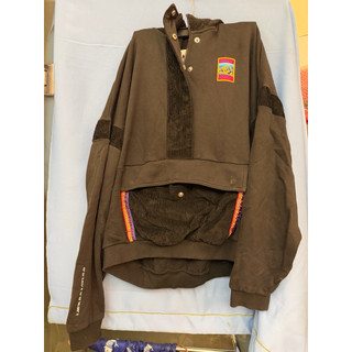 adidas ADVENTURE ADV HOODIE燈芯絨 拼接 衝鋒衣 絨毛 連帽 套頭外套 拉鍊