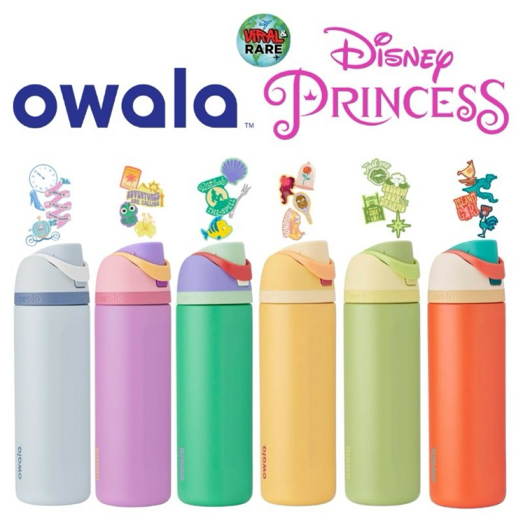 🇺🇸✈️Owala 正版Disney聯名 Princess  不鏽鋼水瓶 帶吸管 公主系列680ml長發公主