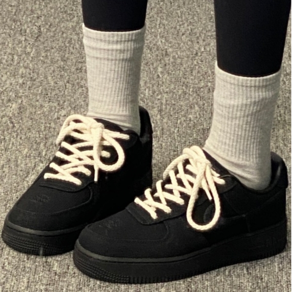 哆啦A盟 Nike Air Force 1'07 Low & Stussy 聯名 低幫板鞋 帆布 電繡钩 男女同款