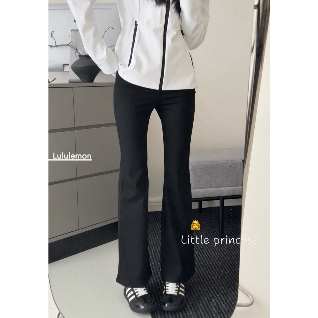 Little princess-🇰🇷代購🔥 lululemon 露露 後口袋 喇叭 高腰褲 高彈力 舒適 瑜伽褲 休閒褲