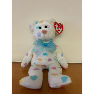 Ty Beanie Babies 「Kissme」彩心熊（款號 04504） 二手 標籤完整