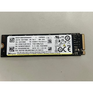 SK Hynix PC801 1TB SSD M.2 NVMe TLC 固態硬碟 PCIe4.0 健康度 99%