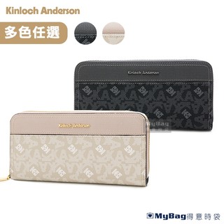 Kinloch Anderson 金安德森 皮夾 長夾 經典老花 拉鍊 Genevieve KA251002 得意時袋