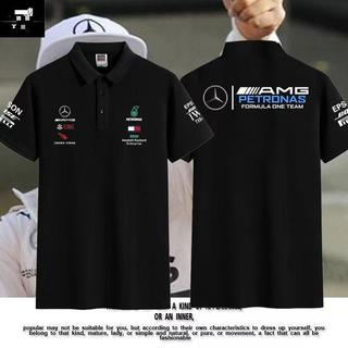 新品🔥尼玄高品質可定製F1賽車服梅賽德斯賓士AMG車隊漢密爾頓POLO衫男女短袖T恤夏【顏色下單 備註】