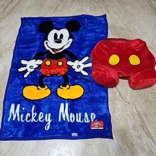 迪士尼 米奇 Mickey Mouse 日本製 兩用抱枕 毛毯