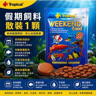 Tropical-德比克【假期飼料(各種中/小型魚) 散售1個】