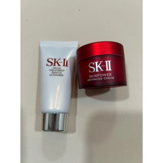 免稅店購買贈品 SK-II 致臻肌活能量活膚霜15g 全效活膚潔面乳 20g
