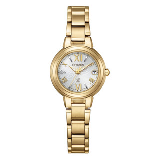 CITIZEN 星辰 XC系列 ES9433-56A 五局電波光動能時尚女士腕錶 琥珀金 25.0mm