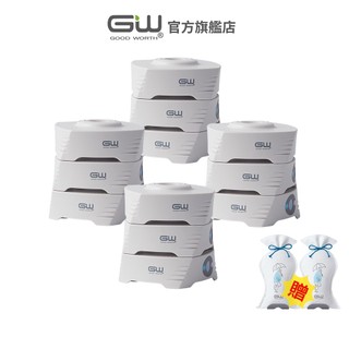【官方直營】-GW水玻璃-抗潮防黴 疊疊樂分離式除濕機 6件組(不含還原座) (4疊贈2袋)