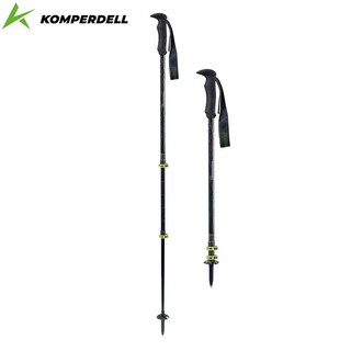 【Komperdell 奧地利】輕量碳纖+鈦金強力鎖定登山杖 黑 175237010-S 登山健行 鋁合金 快速壓扣