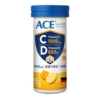 ACE 麥蘆卡CD鋅發泡錠(10錠)/管 維他命C 維生素D 鋅 麥蘆卡 綜合維生素【麗兒採家】