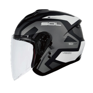 SOL 安全帽 SOXP SO-XP 領航員 消光黑銀 半罩 內藏墨鏡 排齒扣 雙層鏡 加長鏡片 輕量化