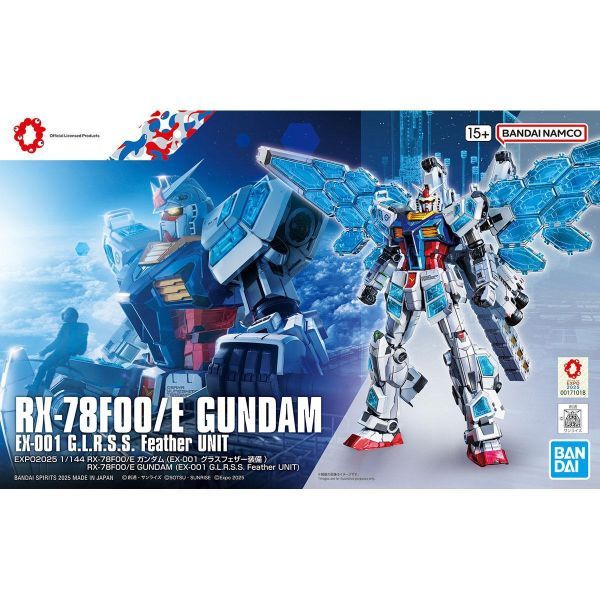 【超作工具販店】全新特價 萬代 1/144 RX-78F00/E 鋼彈 (EX-001玻璃之翼裝備) 組裝模型 不挑盒況