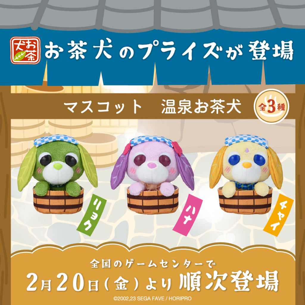 💐SEGA 正版授權 日本景品 茶犬 溫泉系列 小綠 小花 洽伊 10cm 吊飾娃娃 隨身玩偶 鑰匙圈【全新現貨】