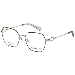 LONGCHAMP 純鈦 鏡框 眼鏡(黑色配淡金色)LO2545LB
