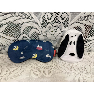日本進口snoopy史努比眼罩（附snoopy造型包包吊飾）