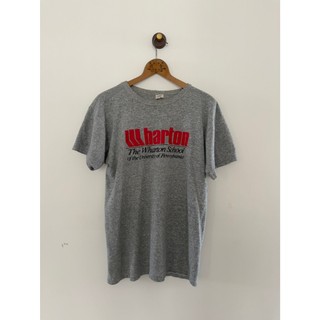 80s Vintage Champion 藍標 88/12 Wharton 華頓商學院 College Tee USA製