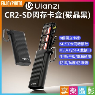 享樂攝影【Ulanzi CR2-SD快閃記憶體卡盒 碳晶黑】適用UHS-II SD SDXC MicroSD 手機/平板/電腦