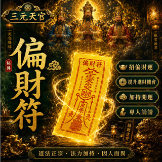 【財神眷顧偏財符】五術合爐祭煉七日夜｜化解漏財體質引貴人｜創業家/直銷團隊領袖｜每筆訂單都賺超額利潤｜業界唯一靈驗保證