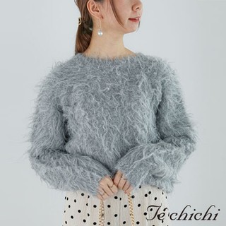 Te chichi 華麗絨感長毛針織長袖上衣(FC37L2C2880)