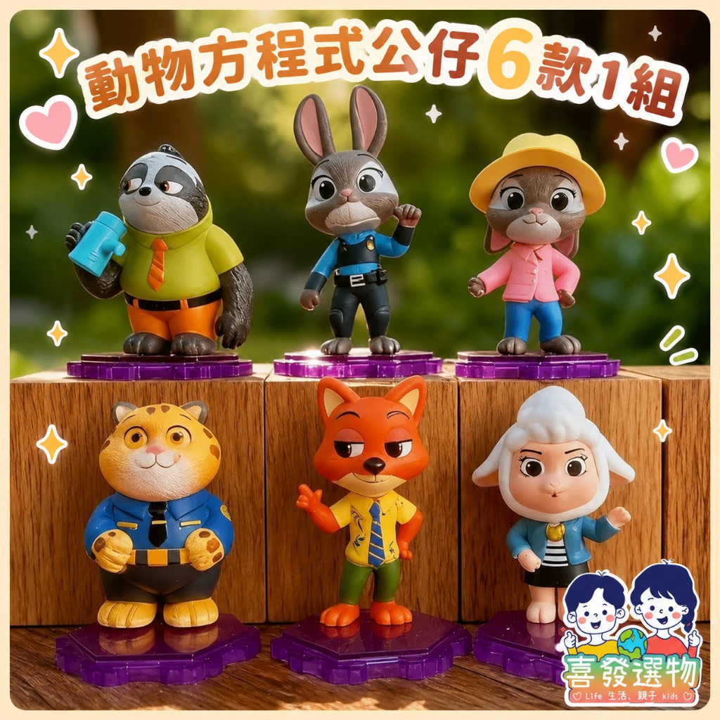 台灣賣家🇹🇼火速出貨🔥動物方城市公仔 動物方程式公仔 瘋狂動物城公仔 動物方城市模型桌面擺件 最佳拍檔