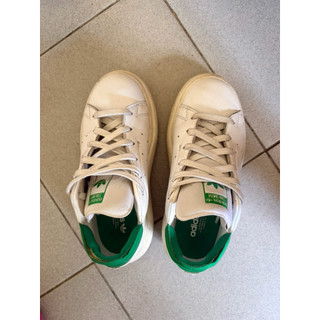 Adidas 休閒鞋 女鞋 厚底 STAN SMITH PF 白綠 22cm 二手