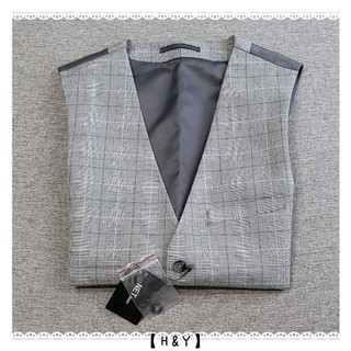 **尺寸M** NET男西裝背心-淡灰