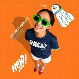 【JNICE久奈司】運動訓練短TEE 中性版型 T-shirt T恤 排汗衣 運動服-羽球企鵝