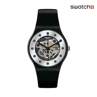 Swatch SILVER GLAM AGAIN 經典手錶/瑞士製造 SO29B109 (41mm)【官方旗艦店】