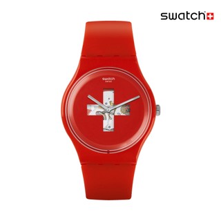 Swatch SWISS AROUND THE CLOCK 經典手錶 SO29R104-S14(41mm)【官方旗艦店】