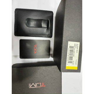 TUMI Alpha SLG Money Clip Card Case 黑色，配有鈔票夾