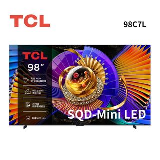 TCL 98C7L (聊聊領券+蝦幣10%) 85型 4K SQD-Mini LED顯示器 Google TV電視