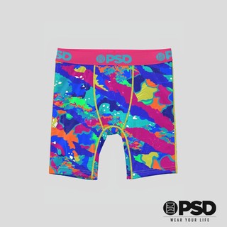 【PSD Underwear 官方旗艦店】CAMO- 男童平口四角褲-迷彩地圖-紅色