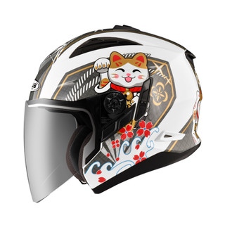 ZEUS瑞獅 ZS613B ZS-613B AJ42 白 / 灰 3/4罩安全帽 內墨片 全可拆內襯 重量輕盈