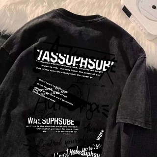 【Daiwing】潮牌字母水洗T恤 OVERSIZE 短袖 復古 小眾上衣 水洗做舊T恤 美式上衣 純棉短袖