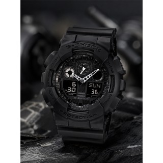 【WANgT】CASIO 卡西歐 G-Shock GA-100-1A1 黑魂軍事風 多功能 世界時間 運動男錶 手錶