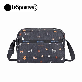 Lesportsac Daniella Crossbody 拉鍊斜背包 側背包 通勤隨身包 女包(畫素小狗) 開學季禮物