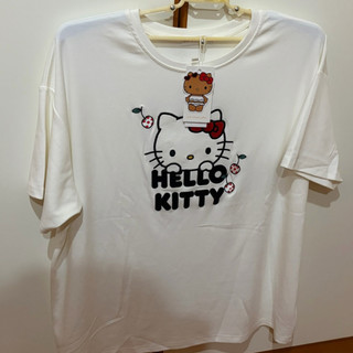 Air Space Hello Kitty聯名 刺繡貼布圖案寬版TEE 三麗鷗 FF