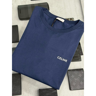 Limit精品✔️Celine 經典 字母設計 深藍配色 短袖T恤上衣 素t
