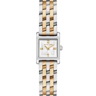 Michael Kors MK Micro Georgie 典雅方型女錶-白x半金/19mm MK7612 開學季禮物