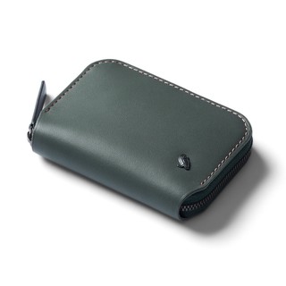 Bellroy Folio Mini 小型隨身皮革零錢包 RFID防盜 拉鍊皮包 卡片收納包 (灰綠色) 開學季禮物
