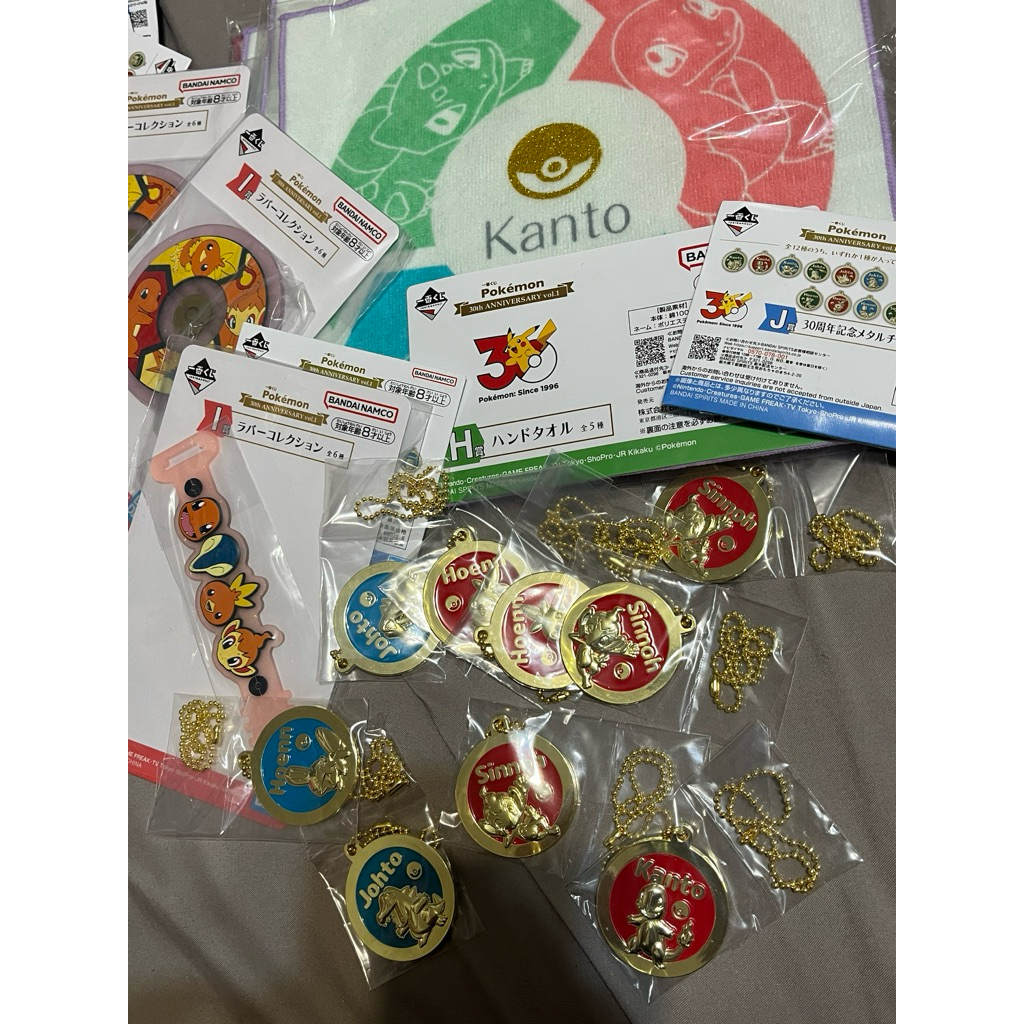 現貨 寶可夢30th一番賞vo.1 30週年  妙蛙種子 傑尼龜 菊草葉 吊飾 毛巾 小火龍 杯墊