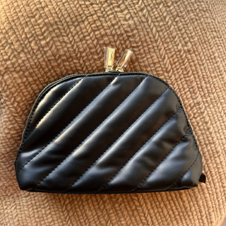 YSL 聖羅蘭 黑色條紋化妝包 手拿包 收納包 現貨
