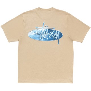 STUSSY 1905181 WAVE OVAL TEE 短T (卡其色) 化學原宿